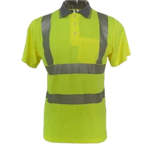 PA816 ANSI Reflective High-Visibility Safety Polo Shirt Lime Short Sleeve