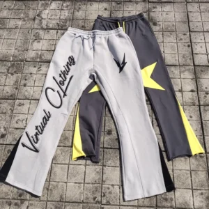 PT871 Oversized Flare Sweatpants Baggy Stacked Pants Men and Women