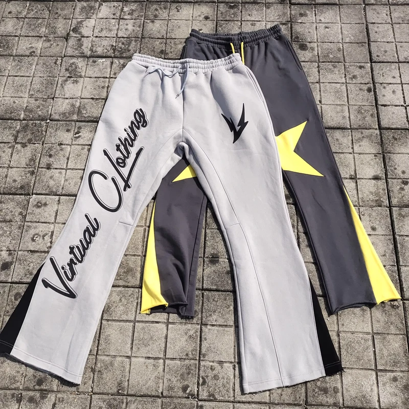 PT871 Oversized Flare Sweatpants Baggy Stacked Pants Men and Women