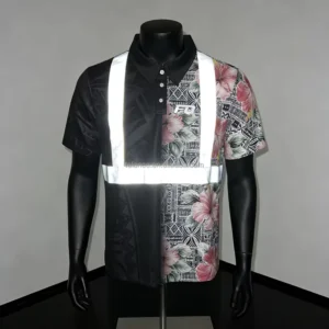 PURE Maori AU Nz Hivis Workwear Reflective Stripes Polo Shirts Short Sleeve for Men Personality Performance Workwear Custom