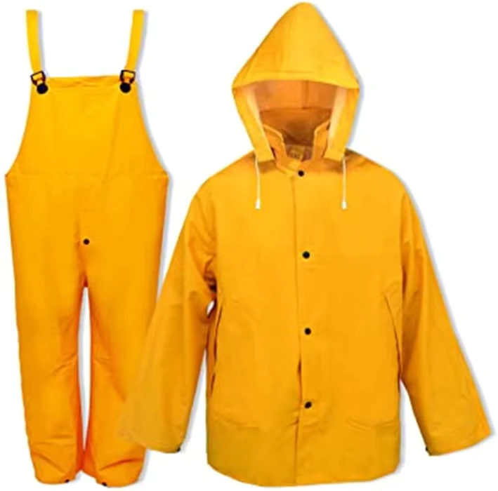 PVC-Polyester-Industrial-Work-Rain-Gear-and-Raincoat