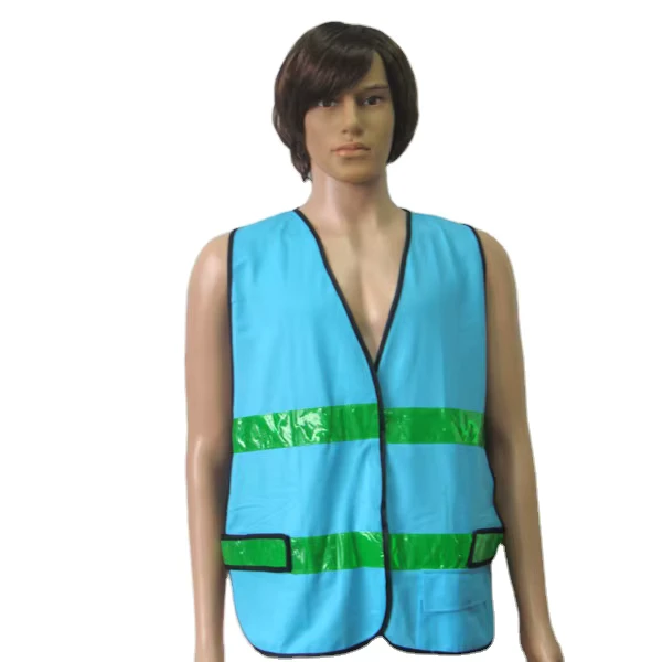 PVC Strap Car Blue Reflective Vest
