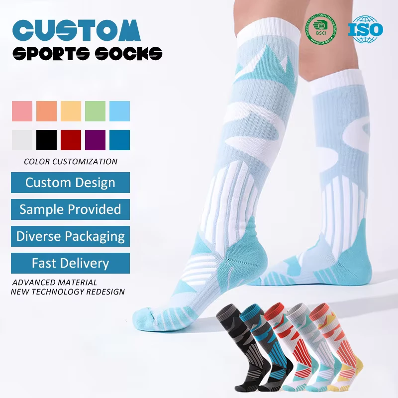 Padded Thermal Compression Ski Socks for Climbing and Snowboarding