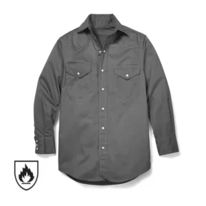 Pearl Snap Button CAT 2 Welder FRC Long Sleeve Welding FR Work Clothing Fire Retardant Flame Resistant Shirts for Men