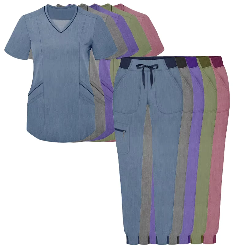Pediatric Short-Sleeve Nursing Scrub Uniform Set