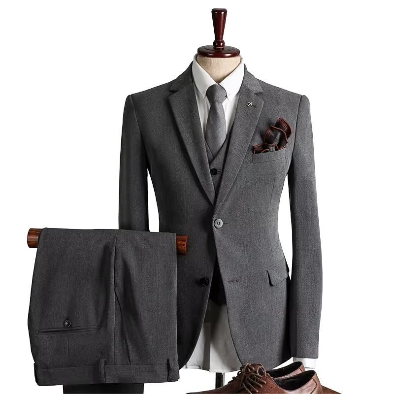 Personalized Customization 3 Pieces Men's Suits blazer Slim Fit Suit Set Business Solid Color Wedding Suits for Men