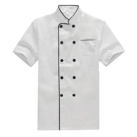 Personalized Customized Chef Coat Short Sleeve Cook Uniform Hotel Kitchen Restaurant Chef Jacket