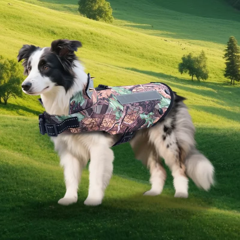 Personalized Dog Anti-Bite Suit Chew-Proof Ripstop Polyester Full-Body Protective Vest with Checkered Pattern for Anxious Dogs