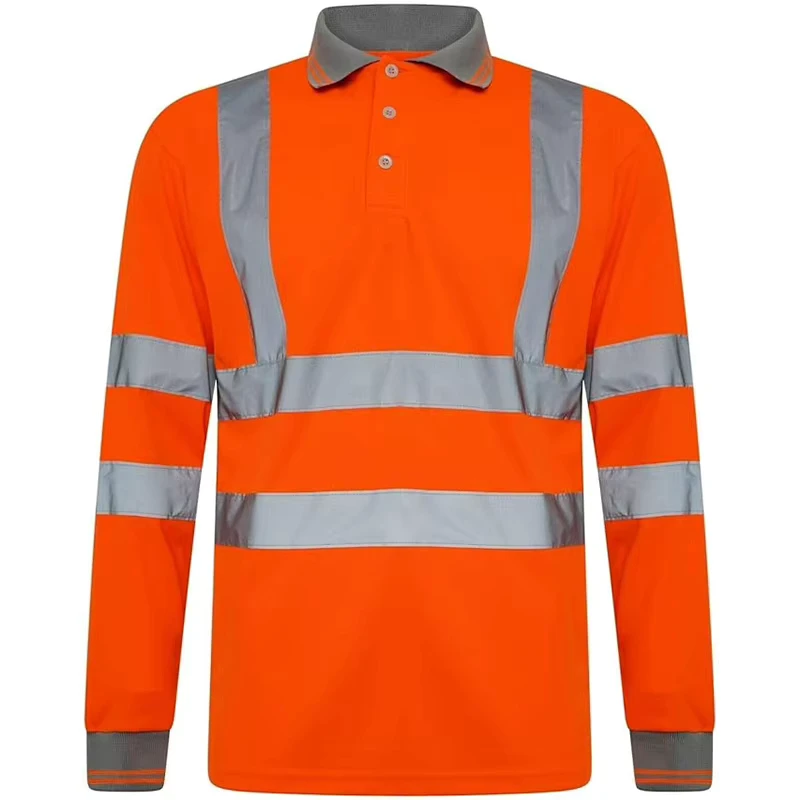 Personalized High Hi Vis Polo Reflective Safety Shirt High Visibility Mining Construction Work Traffic Road Workwear t Shirts