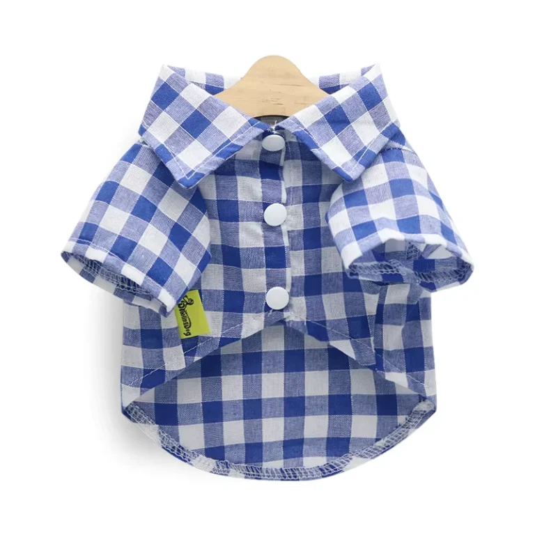 Pet-Clothing-Dog-Clothes-Supplies-Small-Dog-Teddy-Plaid-Pointed-Collar-Pet-Shirt-Spring-Summer-Autumn-Thin-Style