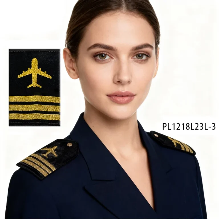 Pilot-Epaulets-Captain-Costume-Aircraft-Emblem-Three-Golden-Stripes