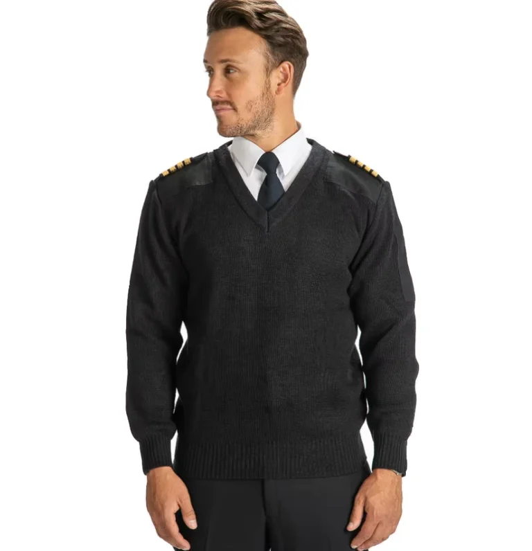 Pilot-Uniform-With-Shoulder-Epaulets-Pacthes-Men-Designer-Woven-Clothing-Custom-Knitted-Men-Sweater