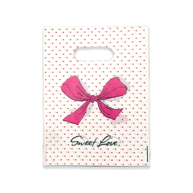 Pink-Bow-Plastic-Gift-Bags-with-Die-Cut-Handles-Heart-Pattern-Valentines-Day