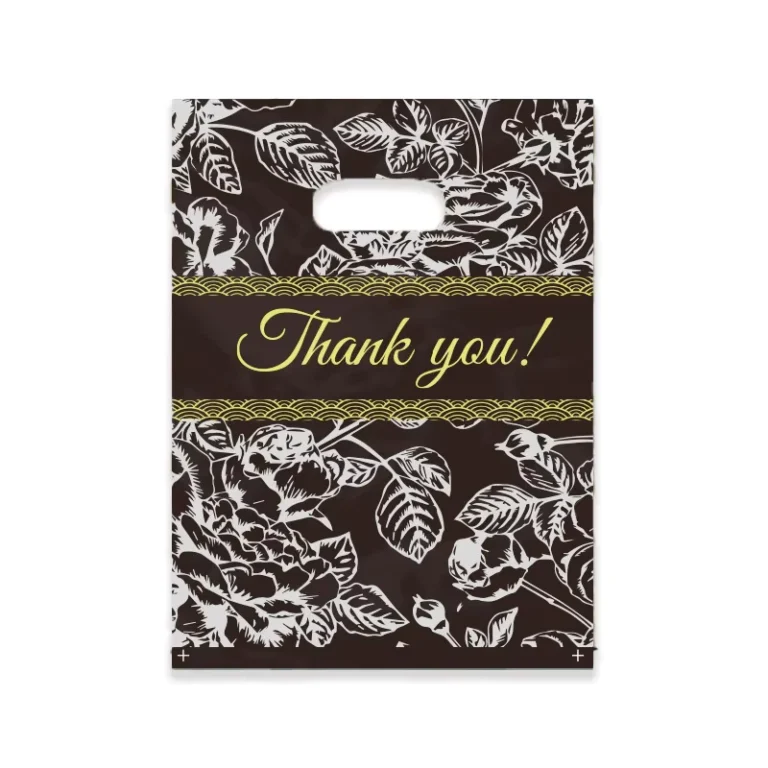 Plastic-Thank-You-Bags-Black-Floral-Print-Handles-Boutique-Retail-Gift-Bags