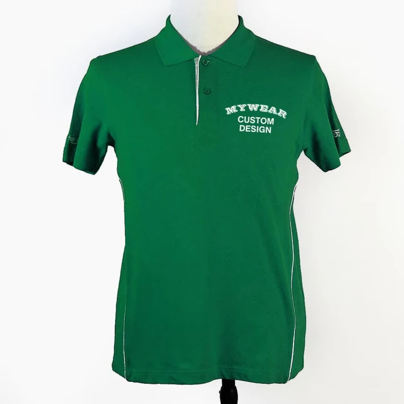Polo Men's Clothing 100% Cotton Polo Shirt Custom Design Printing Make Your logo Embroidery