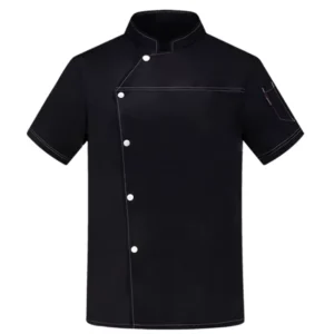 PolyCotton Short Sleeve Chef Coat for Hotel and Restaurant Kitchens