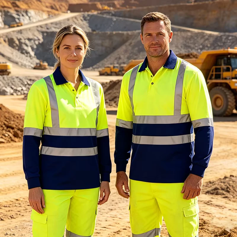 Polyester Cotton High Reflective Work Shirt for Mining, Mechanics, Construction, and Oil and Gas