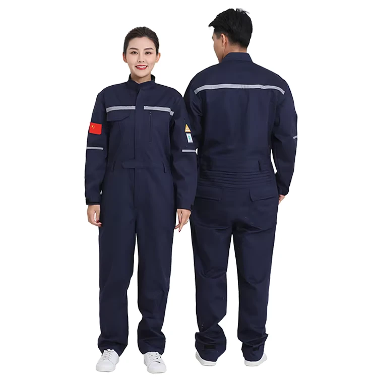 Polyester-Cotton-High-Visibility-Reflective-Safety-Coverall-with-Anti-Acid-Alkali-Protection