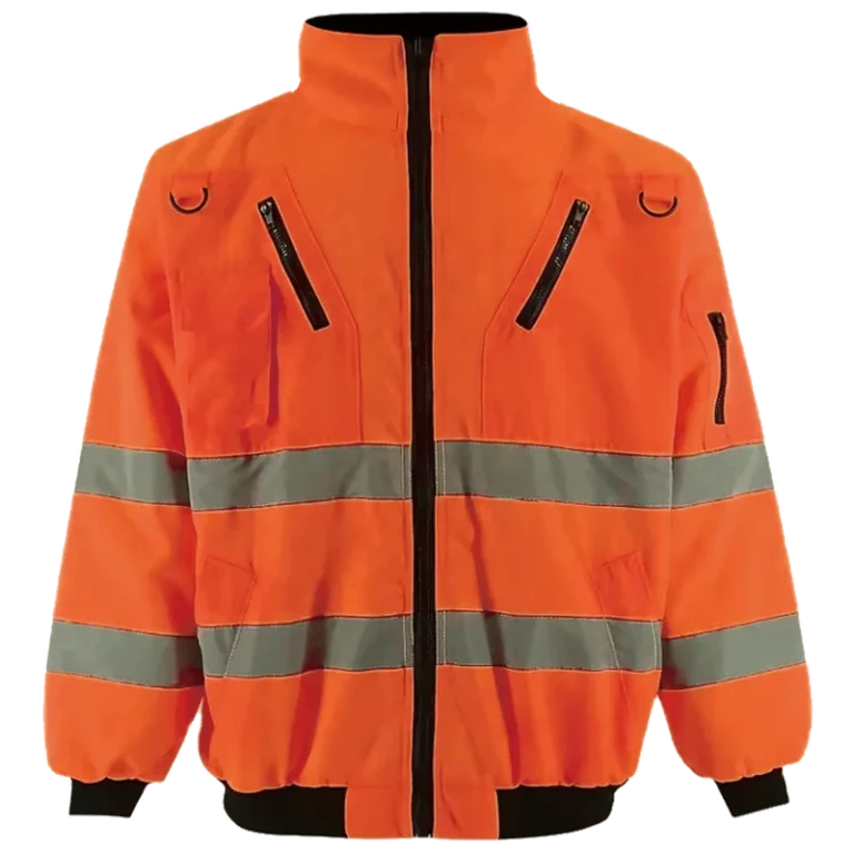Polyester-Cotton-Safety-Jacket-with-Reflective-Material-Winter-Road-Warm-Fleece-Lining-Customizable-Logo