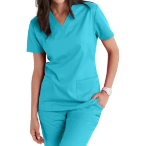 Polyester/Cotton Woven Unisex Nurse Hospital Scrub Uniform with Chlorine Resistance, Anti-Shrink and Breathable Fabric