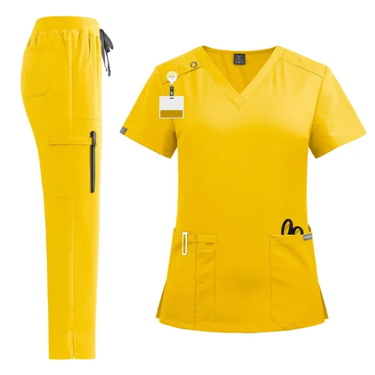 Polyester-Dobby-Fabric-Dental-Clinic-Doctor-and-Nurse-Scrubs