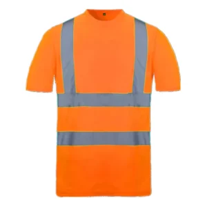 Polyester Dry Fit Summer Cooling Hi Vis Reflective Safety Shirt Breathable Bird Rye Short Sleeve Work Shirt