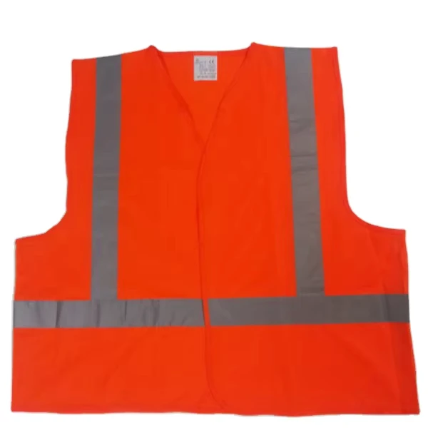 Polyester Hi-Vis Strap Reflective Orange Safety Vest