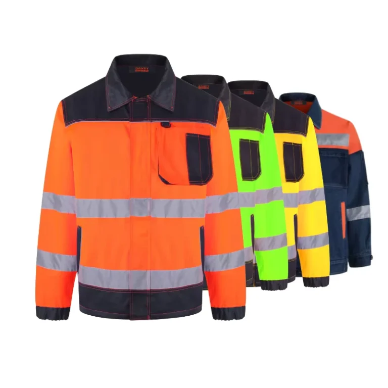 Polyester-Long-Sleeve-Reflective-Hi-Vis-FR-Work-Shirt-for-Construction-and-Mining