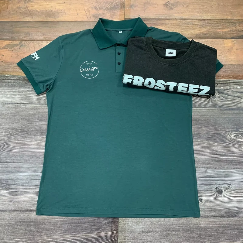 Polyester Men's Short sleeved Knitted Casual Polo Shirts Contrast Color Slim Breathable Fitness Golf Men Knit Wear Polo Shirt