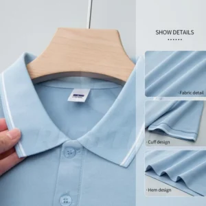 Polyester Quick-Dry Workwear Polo Shirt, Solid Color, Custom Logo, Sublimation, Men’s