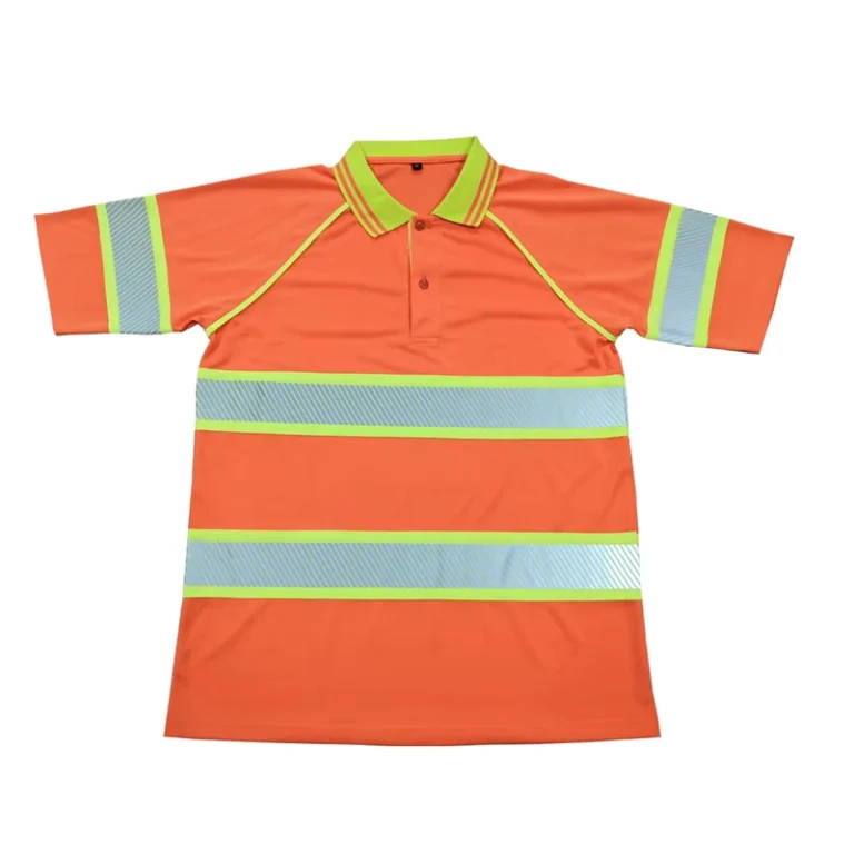 Polyester-Reflective-Safety-T-Shirt-Hi-Vis-Work-Shirts-ENISO20471-Certified-Breathable
