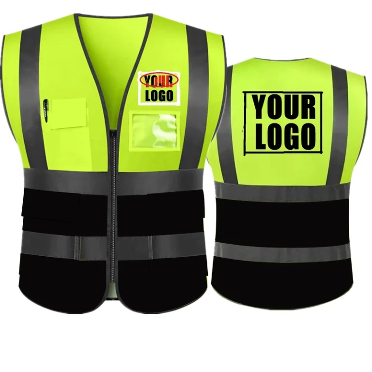 Polyester-Road-Traffic-Safety-Vest-with-Pockets-Custom-Reflective-Logo-ANSI-Class-2-Breathable-High-Visibility
