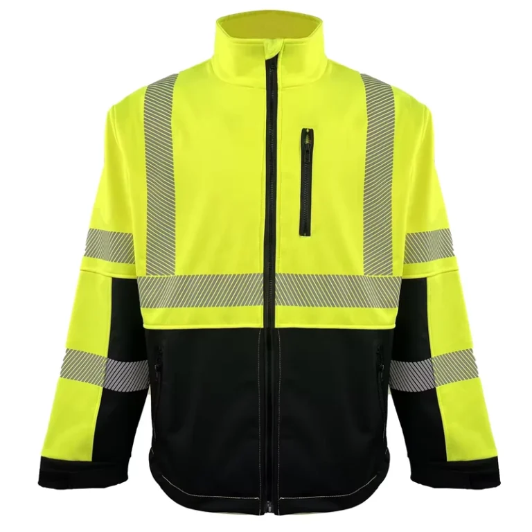 Polyester-Softshell-Safety-Jacket-Hi-Vis-Reflective-Heat-Transfer-Tape-Work-Construction-Jacket-Men-Waterproof
