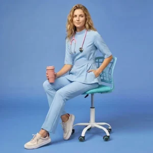 Polyester Spandex Blend Nursing Scrub Uniform