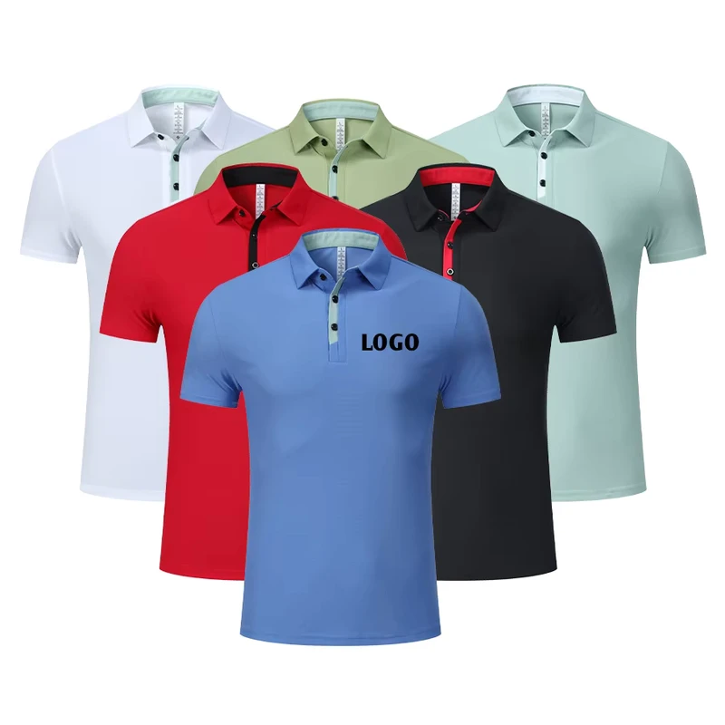 Polyester Sports Polo Shirts Custom Short Sleeve Work Polo Shirts Fashion Custom Logo Mens Men'S Summer Polo T Shirt