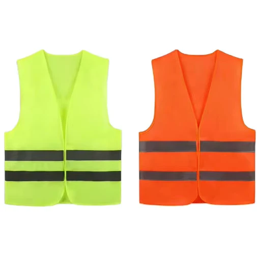 Polyester Waterproof Reflective ANSI Class 2 High-Visibility Safety Vest for Construction and Traffic Safety