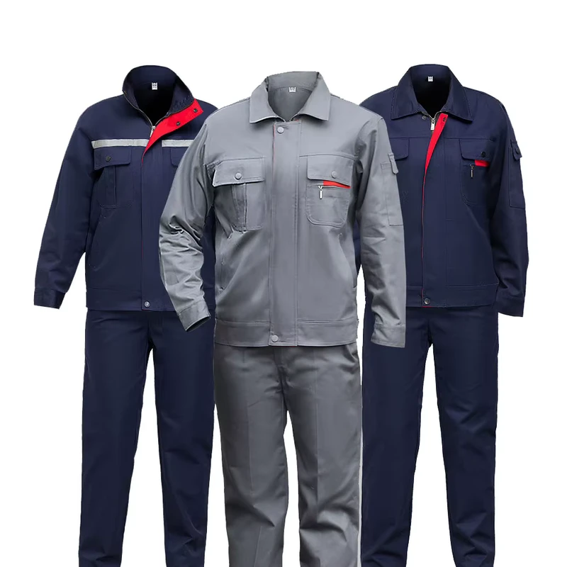 Polyester and Cotton Factory Work Uniform Durable Safety Working Clothes for Labor Workers Custom Logo Size