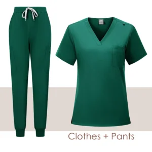 Popular V Neck Straight Factory for Distributor Nursing Hospital Uniform Medical Scrub Set Customize for Brand
