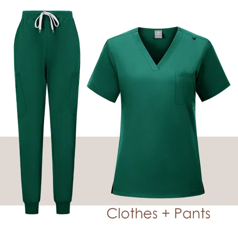 Popular-V-Neck-Straight-Factory-for-Distributor-Nursing-Hospital-Uniform-Medical-Scrub-Set-Customize-for-Brand