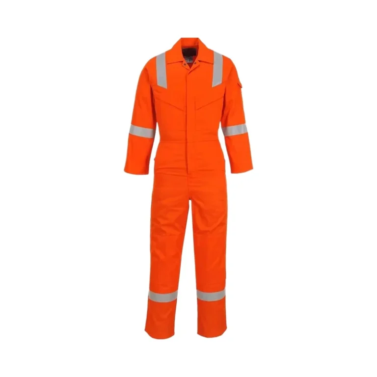 Portwest-FR-Antistatic-Polyester-Coverall-Flame-Resistant-Work-Protection-Retardent-ASTM-NFPA-ARC-2-Orange-Medium