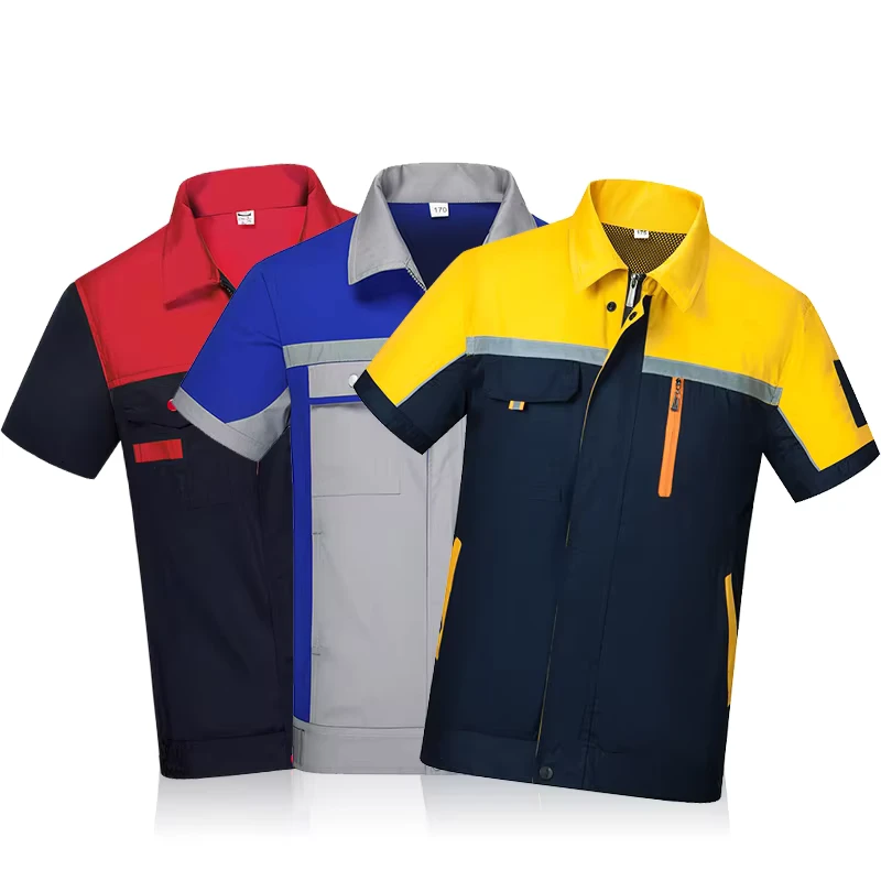 Practical High Quality Plus Size Short Sleeve Working Clothes for Engineers