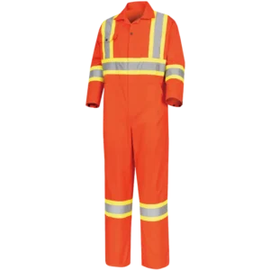 Practical Industrial Work Hi Vis Safety Coverall Workwear Multifunction Dual Tone Reflective Tape Safety Workwear