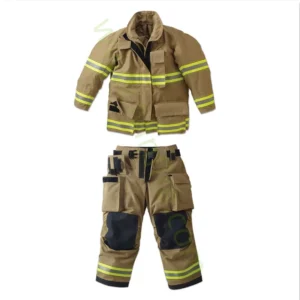 Premium Firefighting Suit Breathable Fabric Lining Fireman Clothing Workwear Style Jacket and Pants With Safety Features
