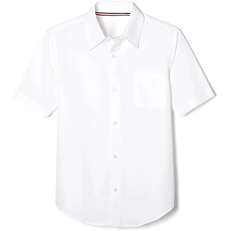Primary-School-Uniform-Shirt-Custom-Cotton-Twill-Embroidery-Printed-Logo-Boys-Girls-White-High-School-Uniforms