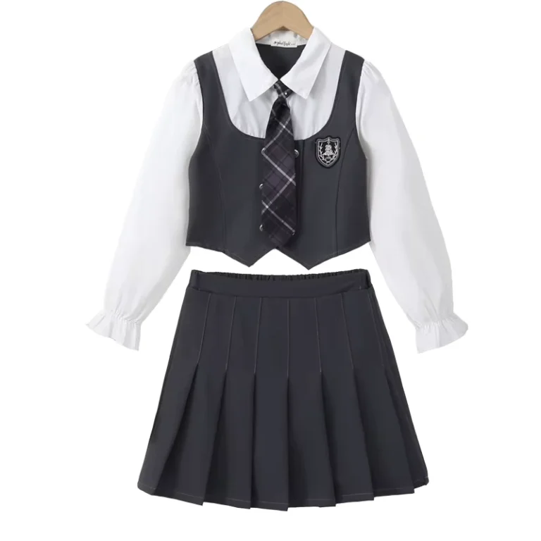 Primary-and-High-School-Uniforms-College-Style-Professional-Suit-Skirt-Dress-and-Boys-Suit