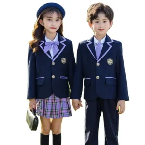Primary and Secondary School Uniforms, Spring Autumn Three-Piece Set for Kindergarten