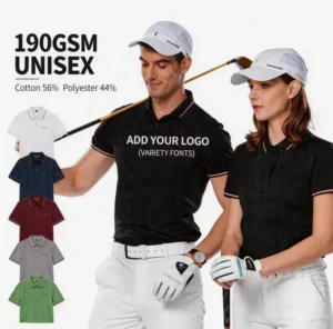 Printed Promotional Men Woven Formal Breathable Short Sleeve Button Front Cotton Polyester T Shirt Golf Dry Fit Custom Printed