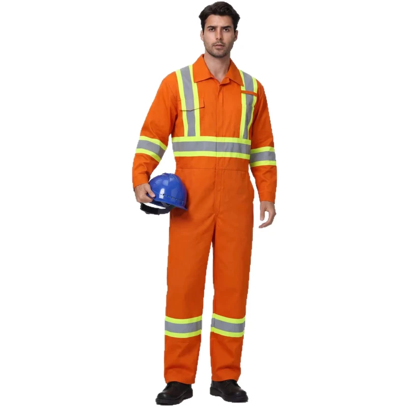 Professional Anti Static Flame Resistant Arc Flash Resistant Hi Vis Reflective EN Certified Acrylic Work Coveralls Safety