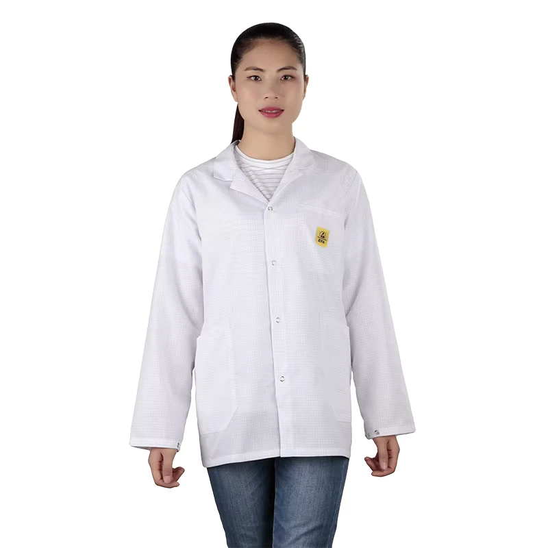 Professional Antistatic Smock Safety Workwear for Cleanroom & EPA