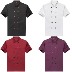 Professional Custom Color Unisex Classic Waiter Hotel Chef Jacket Restaurant Uniforms Breathable Chefs Kitchen Coat for Teenager